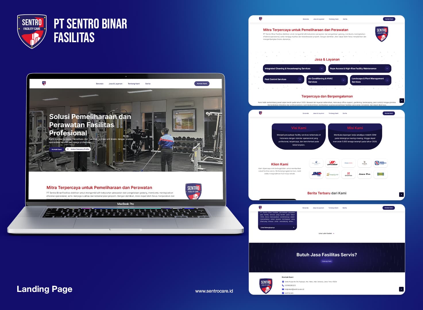 Website Sentro Binar Fasilitas